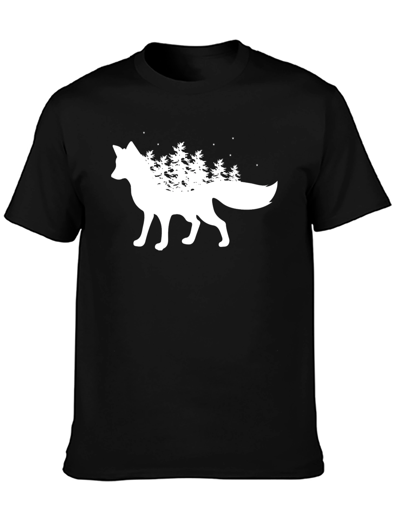 Black Fox and Forest Graphic Tee view 3