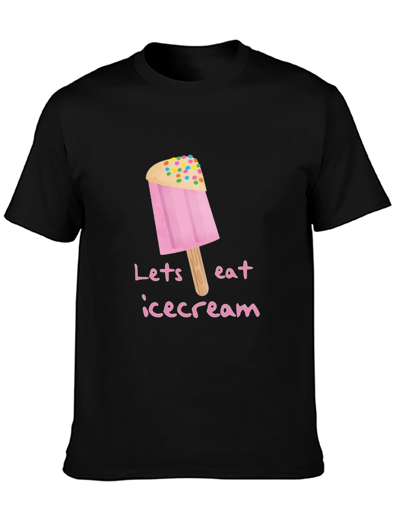 Black Ice Cream Popsicle Graphic Tee view 3