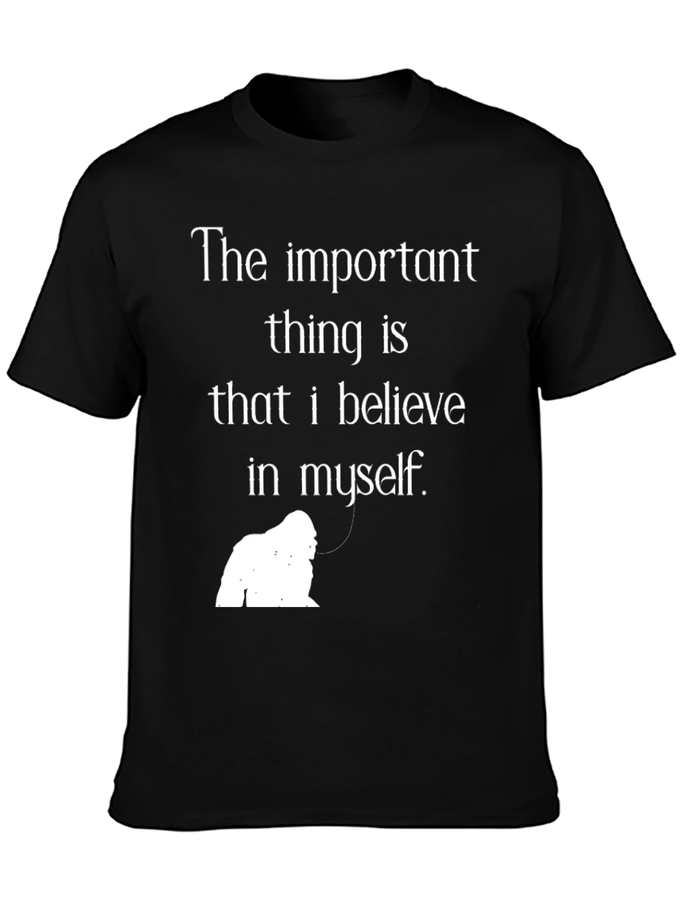 Black Believe in Myself T-Shirt - Black Graphic Tee view 3
