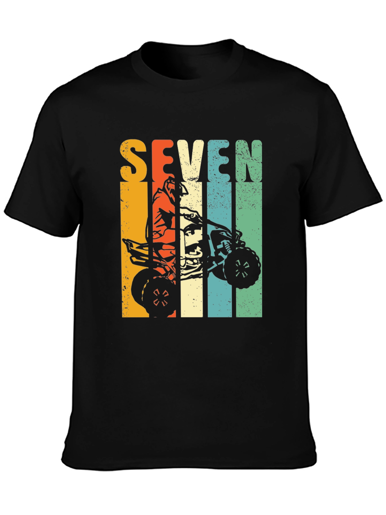 Black Seven ATV Black T-Shirt - Graphic Tee view 3