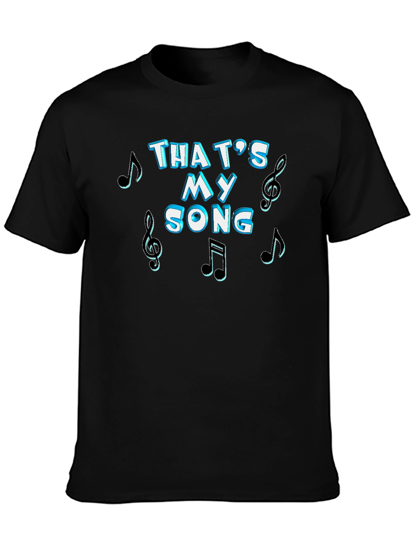 That's My Song Black Graphic T-Shirt - 3