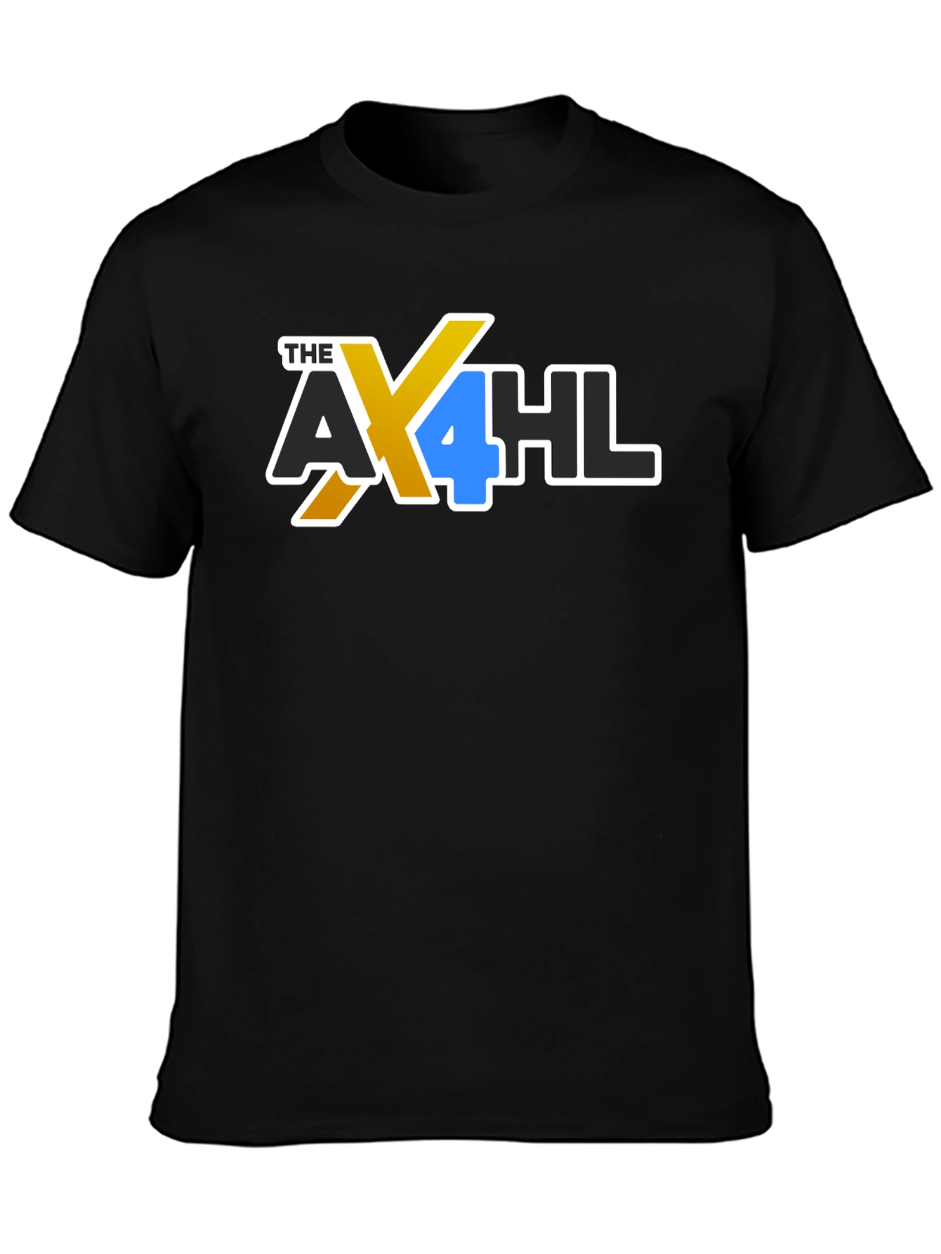 Black AX4HL Black Graphic Tee - Men's Stylish Casual T-Shirt view 3