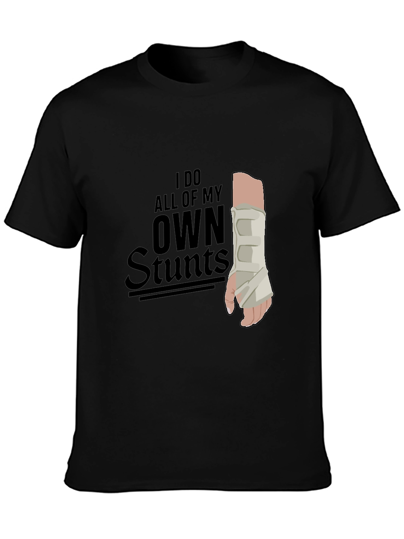 Black I Do All My Own Stunts Graphic Tee view 3