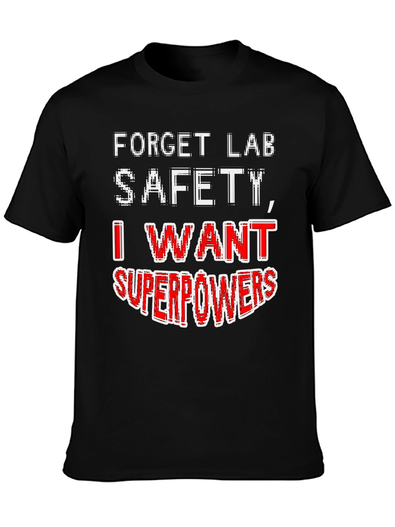 Black Forget Lab Safety Superpowers T-Shirt view 3