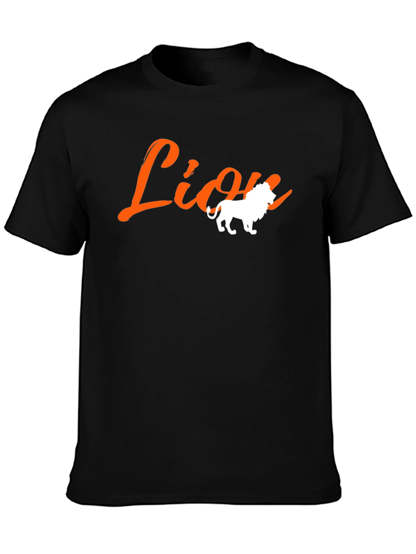 Black Lion Graphic T-Shirt - Bold Black Tee view 3