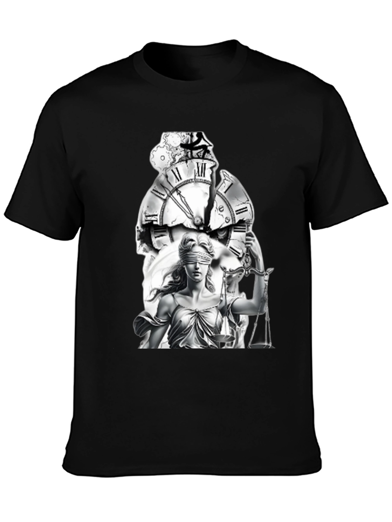 Black Justice & Time Graphic Tee - Unisex view 3
