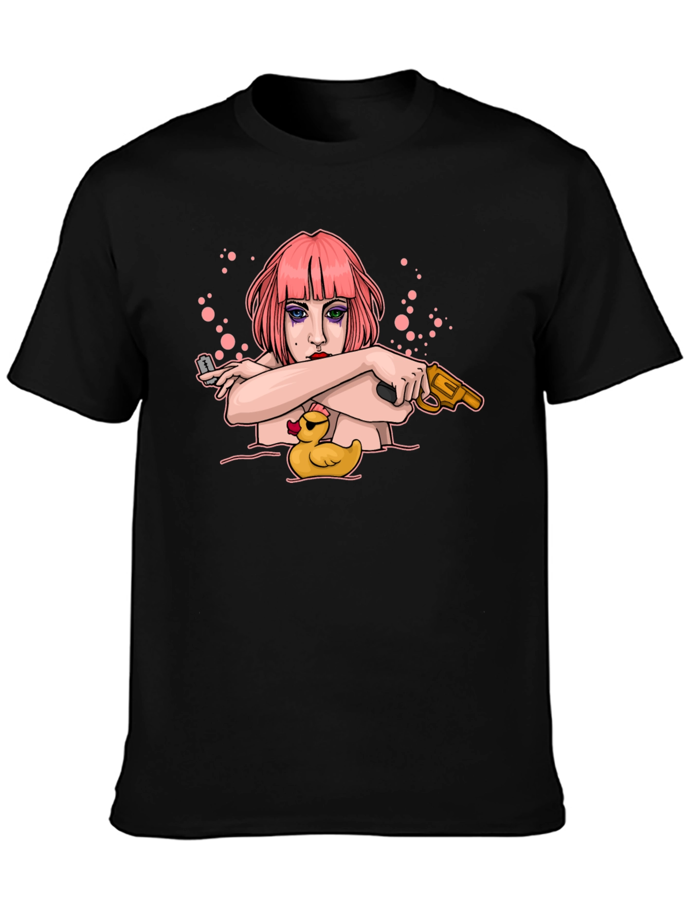 Edgy Cartoon Graphic T-Shirt - 3