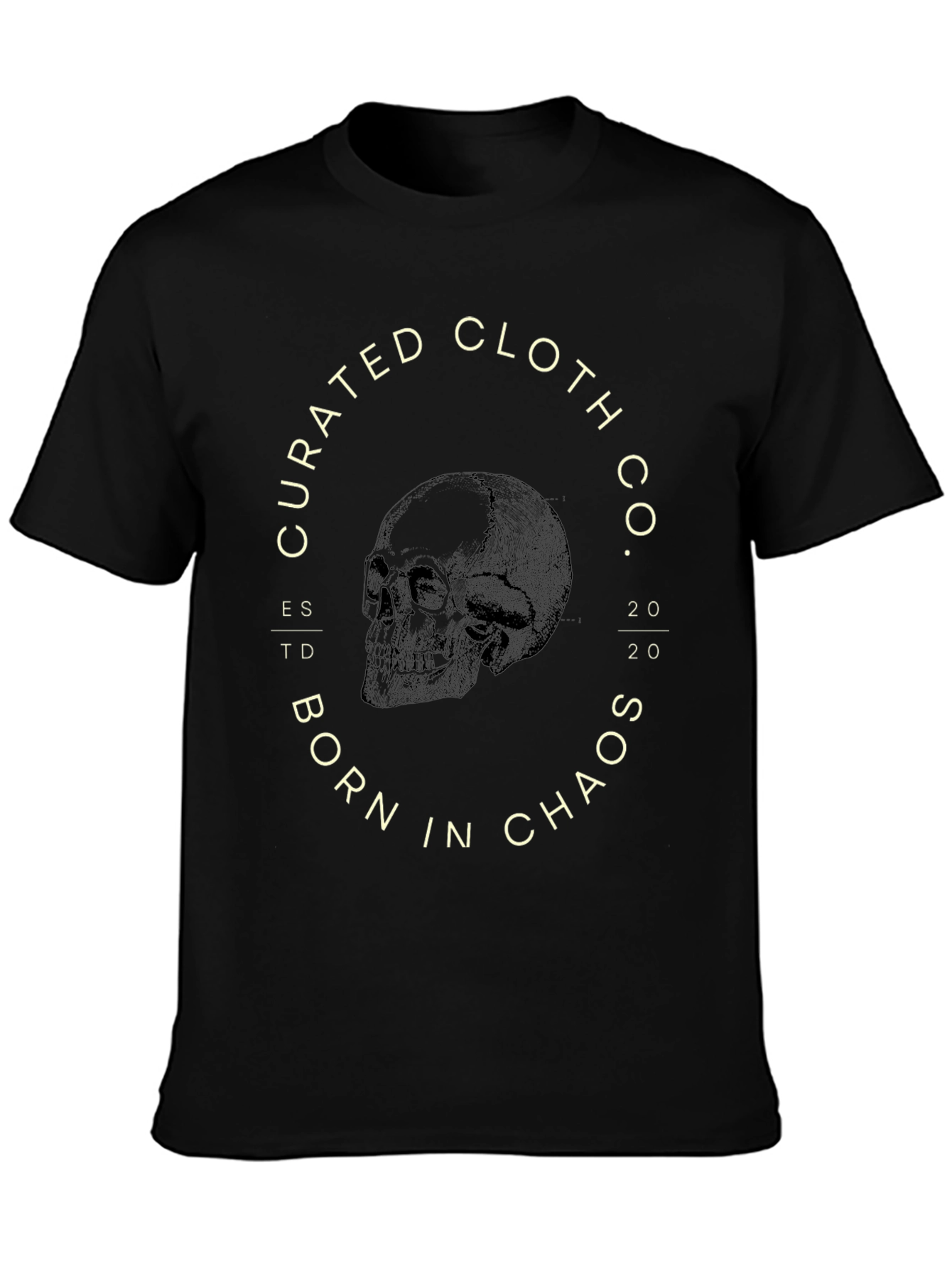 Black Curated Cloth Co. Skull Graphic Tee view 3