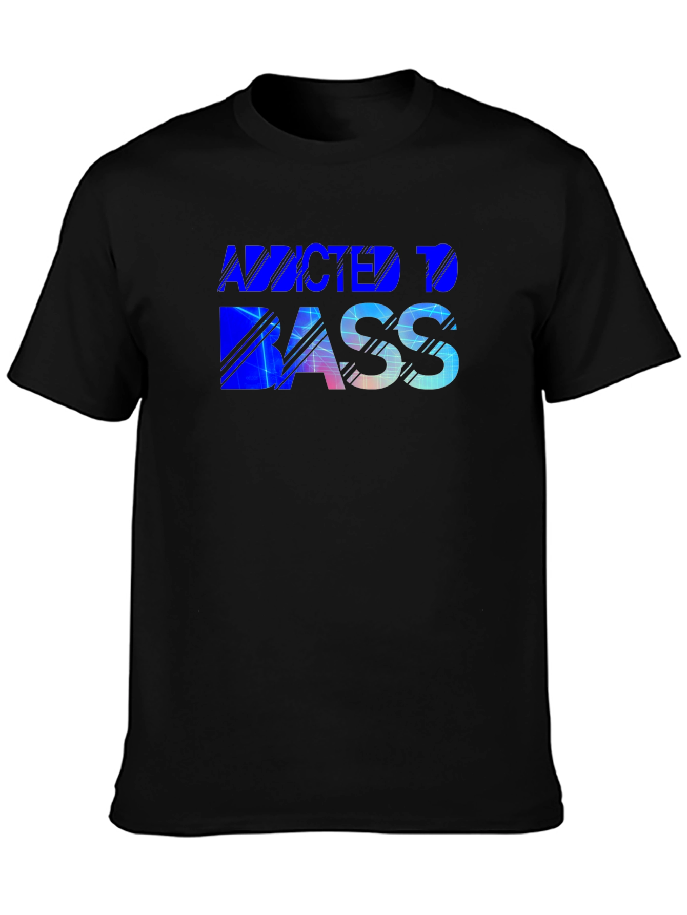 Black Addicted To Bass Graphic Tee view 3