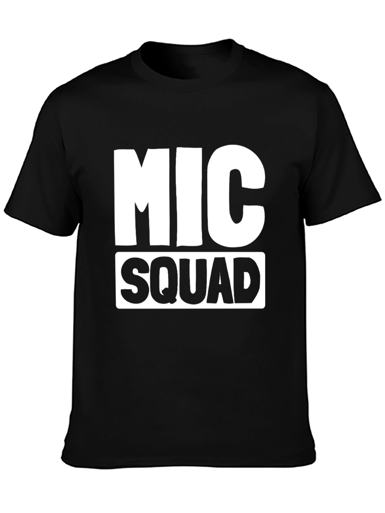 Black MIC Squad Graphic Tee - Bold Statement T-Shirt view 3