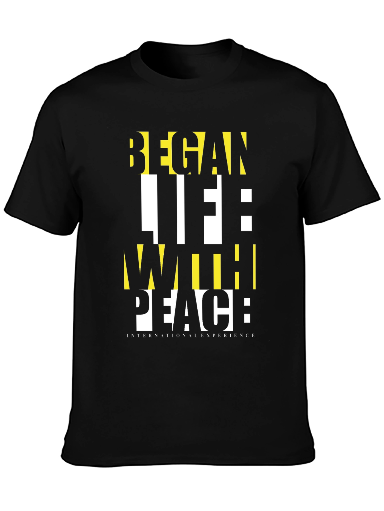 Black Began Life With Peace Graphic T-Shirt view 3