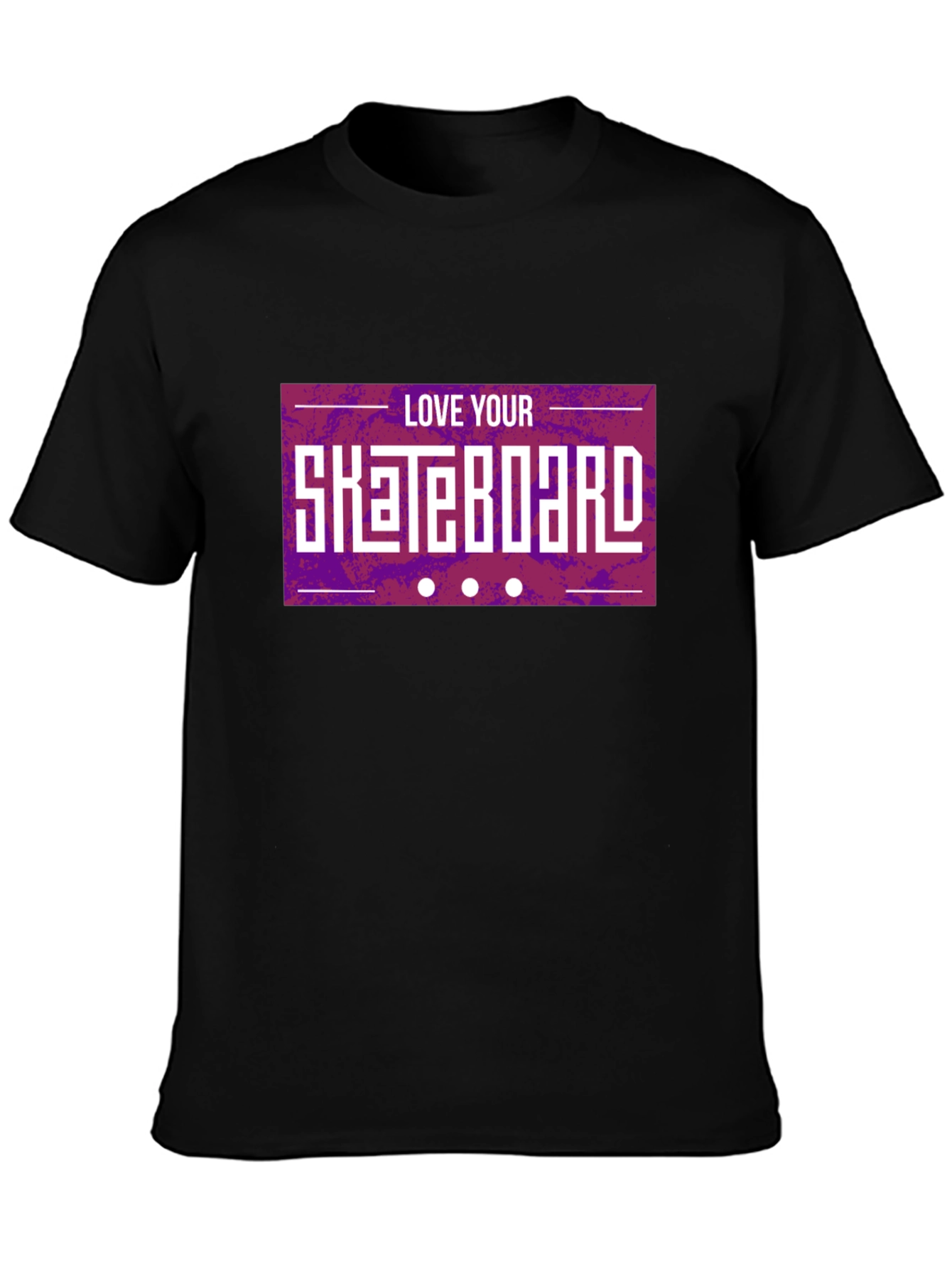 Black Love Your Skateboard Graphic T-Shirt view 3