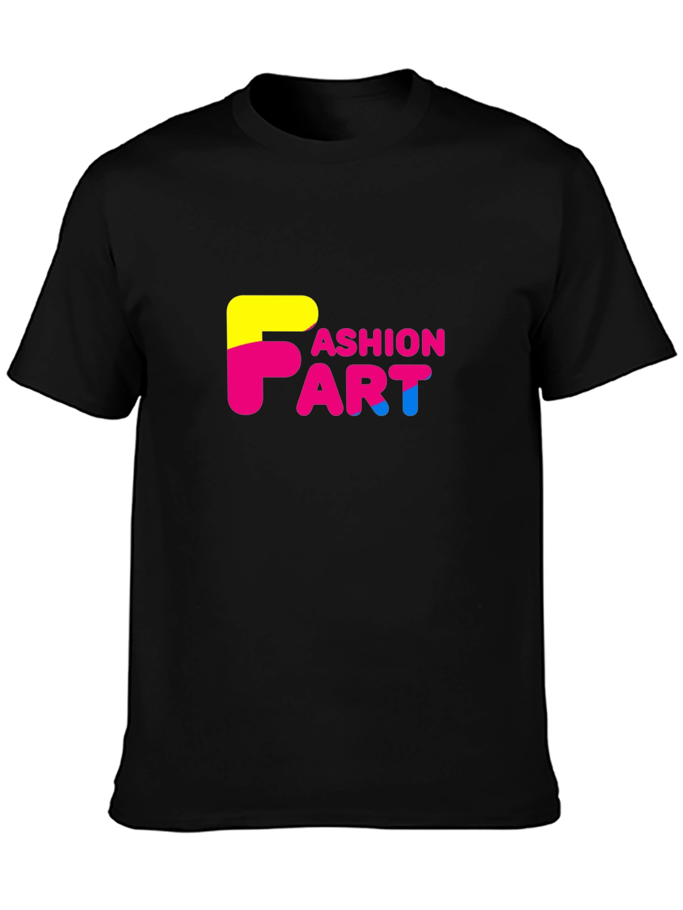 Black Fashion Art Graphic Black T-Shirt view 3