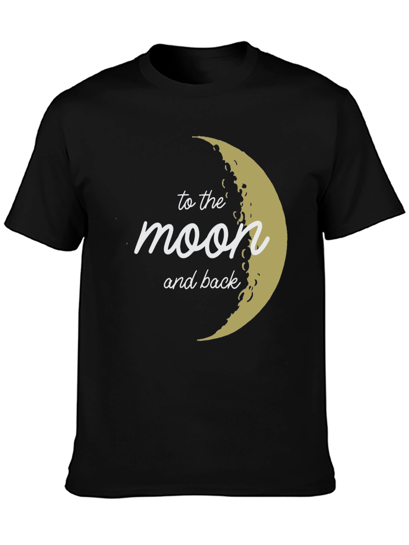 Black To the Moon and Back Graphic Tee view 3