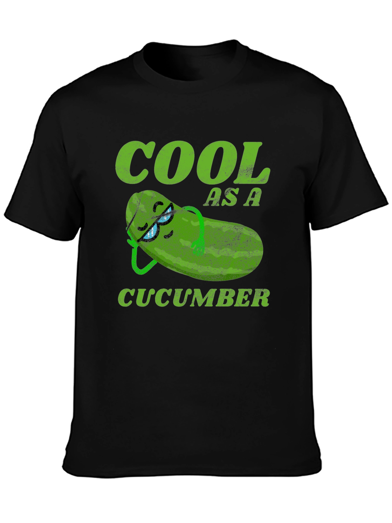 Black Cool As A Cucumber Graphic T-Shirt view 3