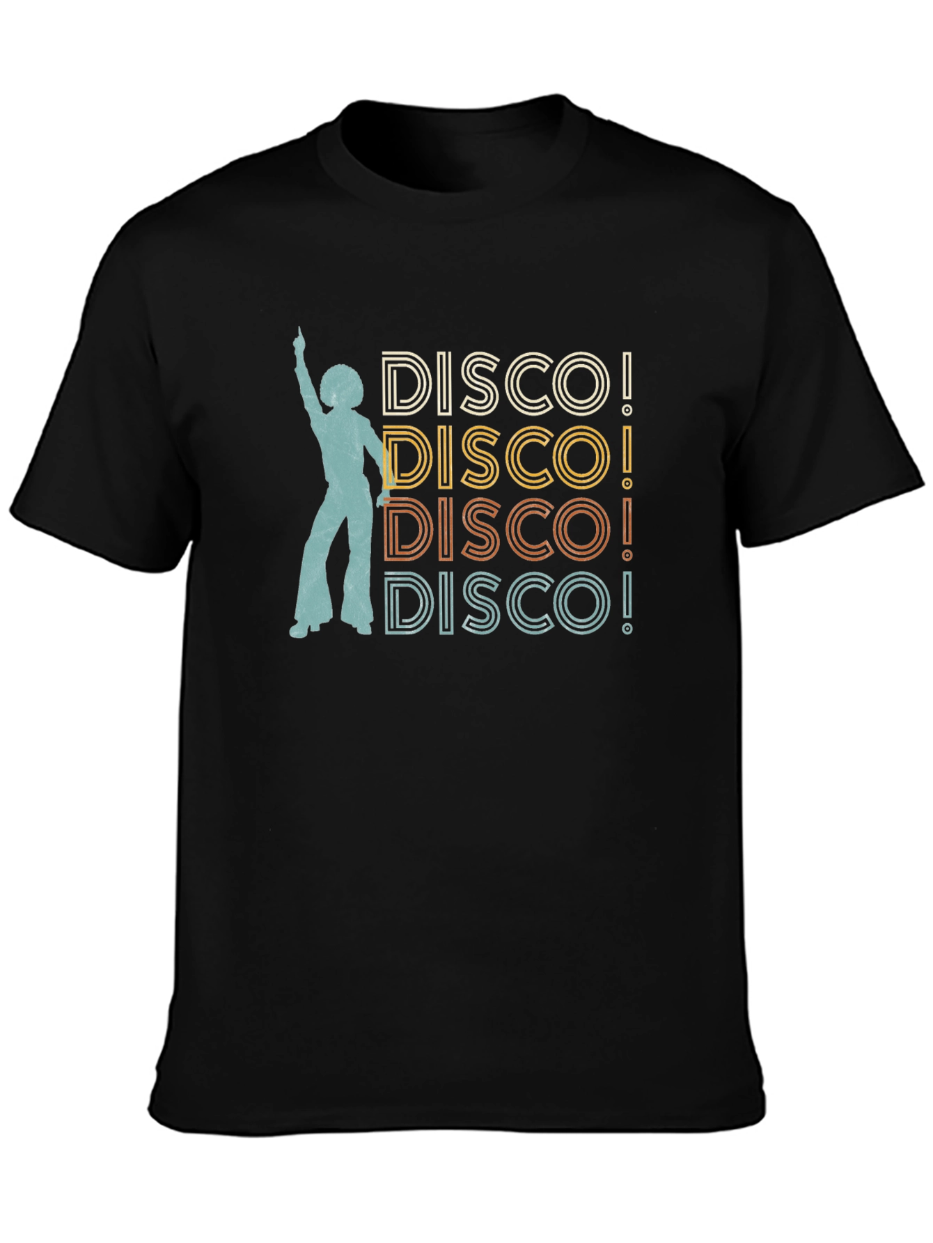 Black Retro Disco T-Shirt view 3