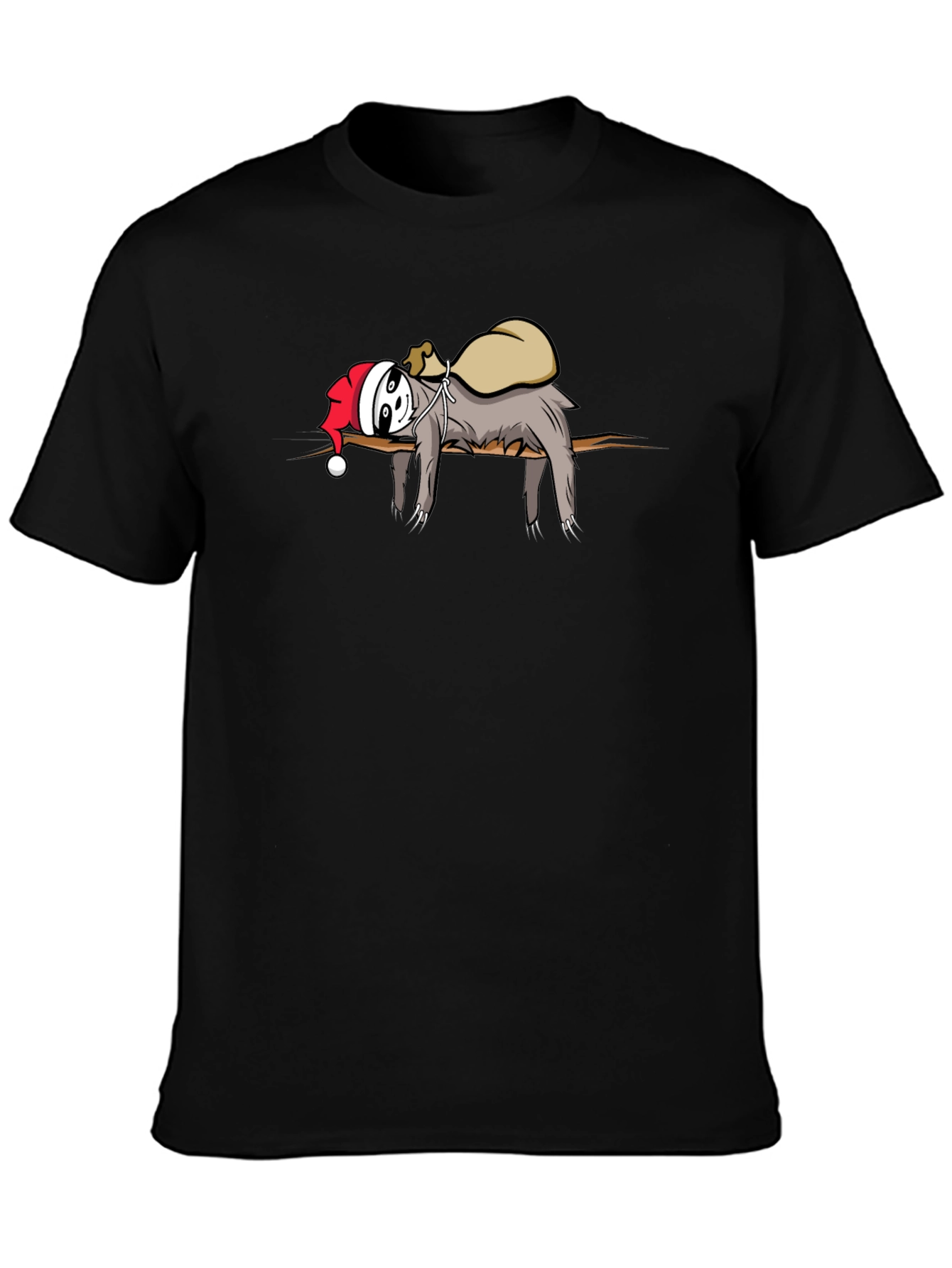 Lazy Sloth Santa Graphic Tee - Holiday Cheer! - 3