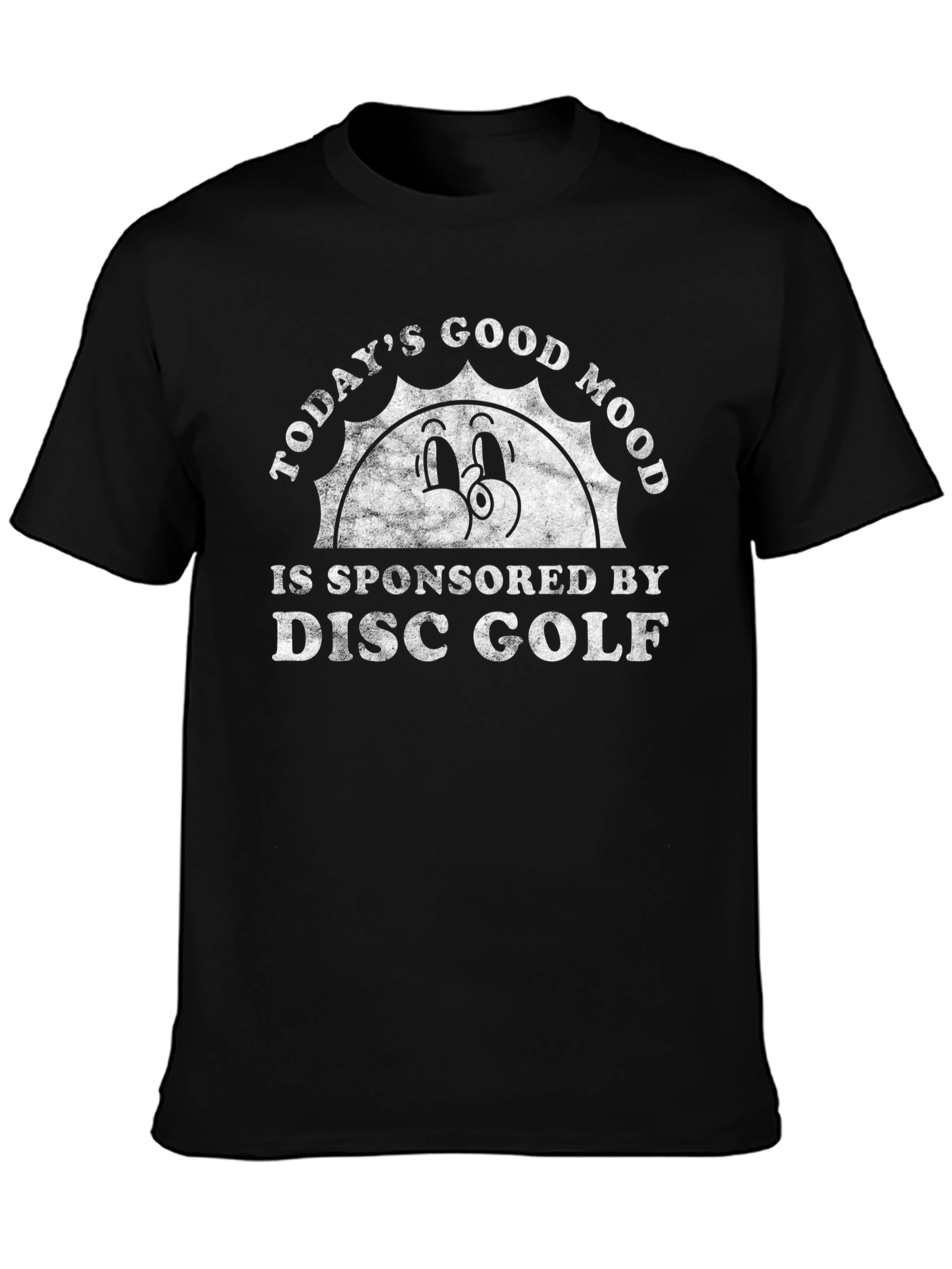 Black Funny Disc Golf Sponsored Graphic T-Shirt view 3