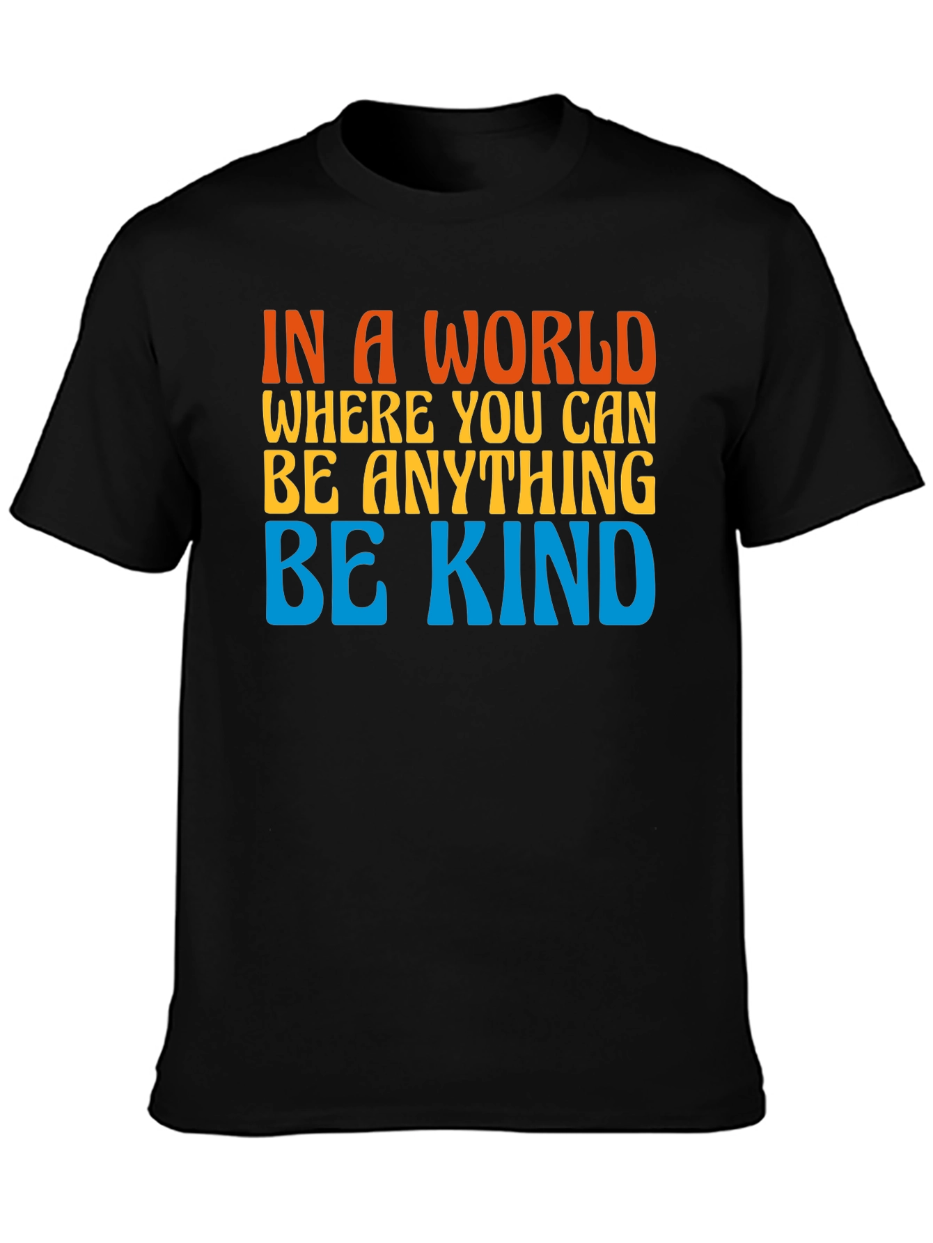 Black Be Kind Graphic T-Shirt - Soft Cotton Blend view 3