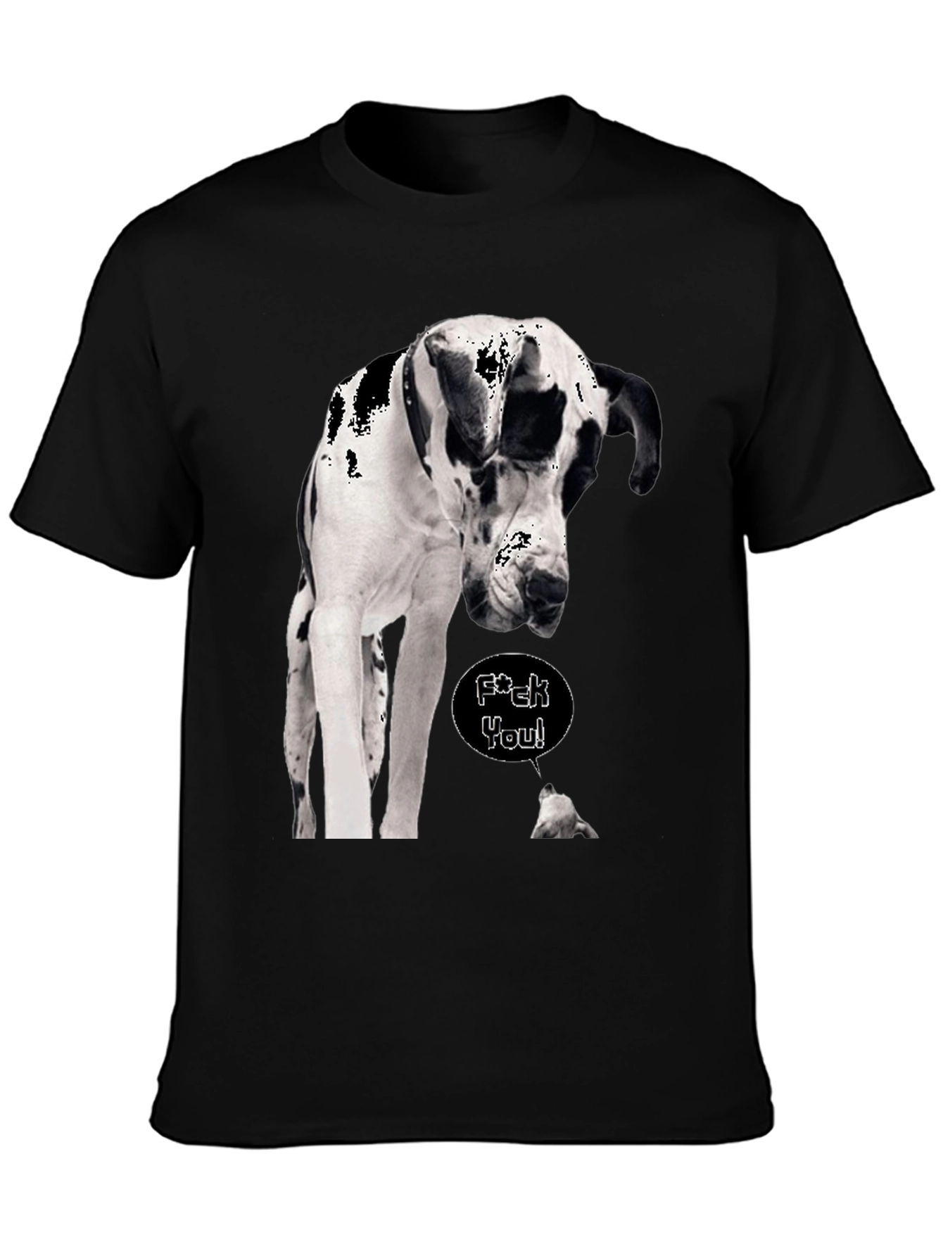 Black Dog T-Shirt - Great Dane Design view 3