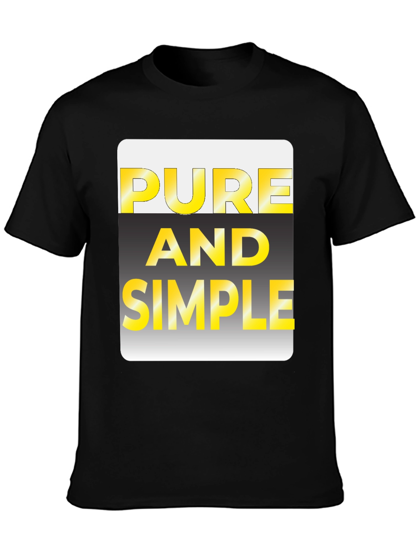 Black Pure and Simple Graphic Tee view 3