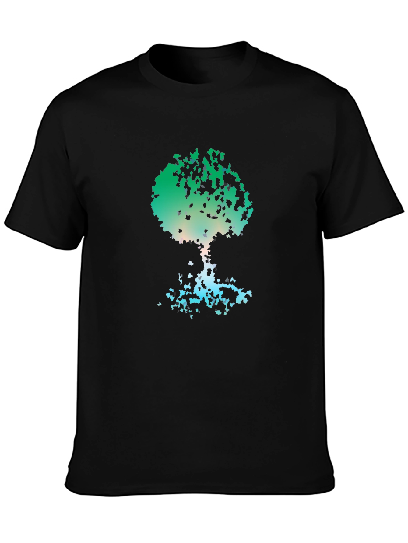 Black Abstract Tree Graphic Tee - Nature Inspired view 3