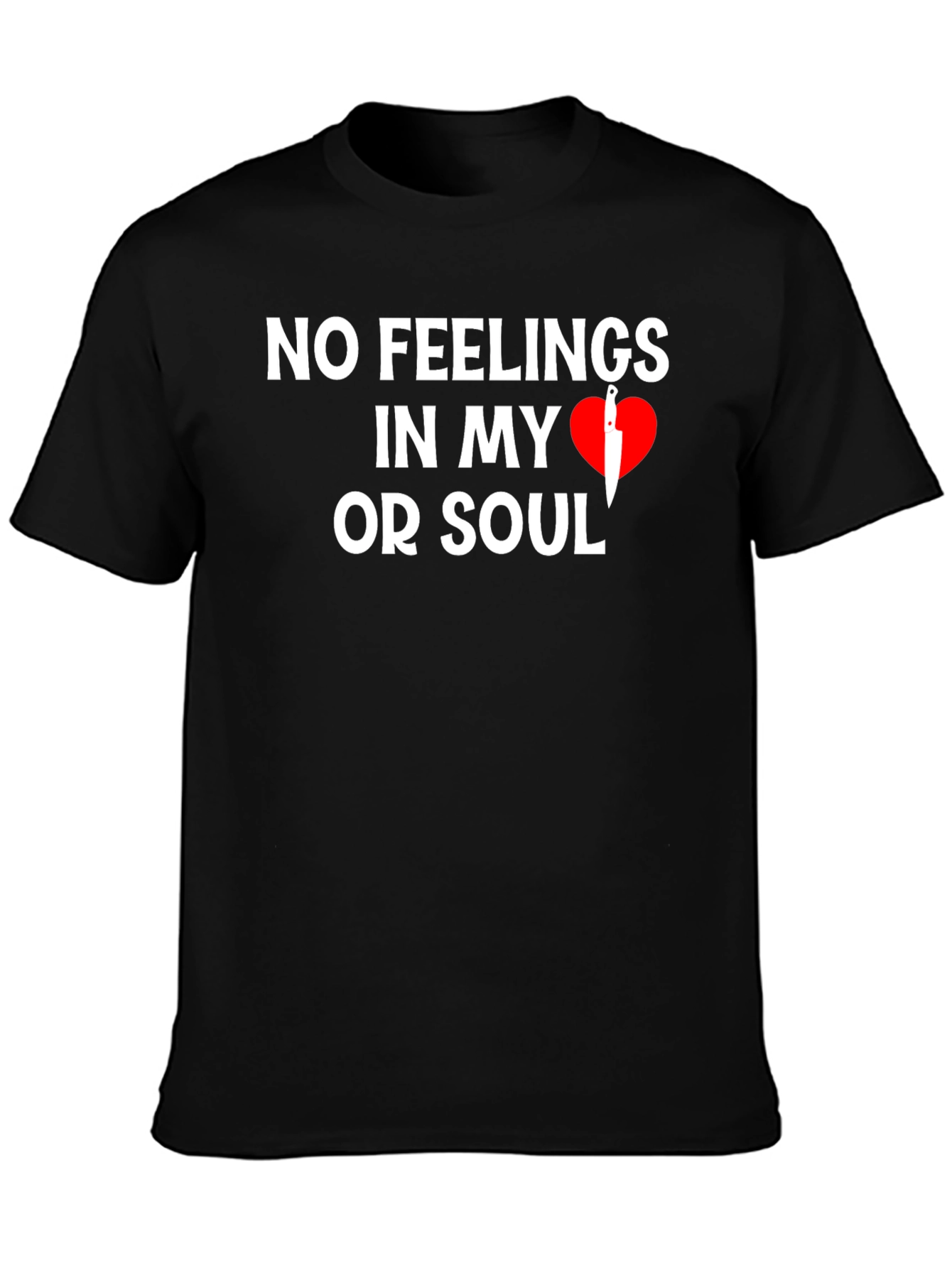 Black No Feelings T-Shirt view 3