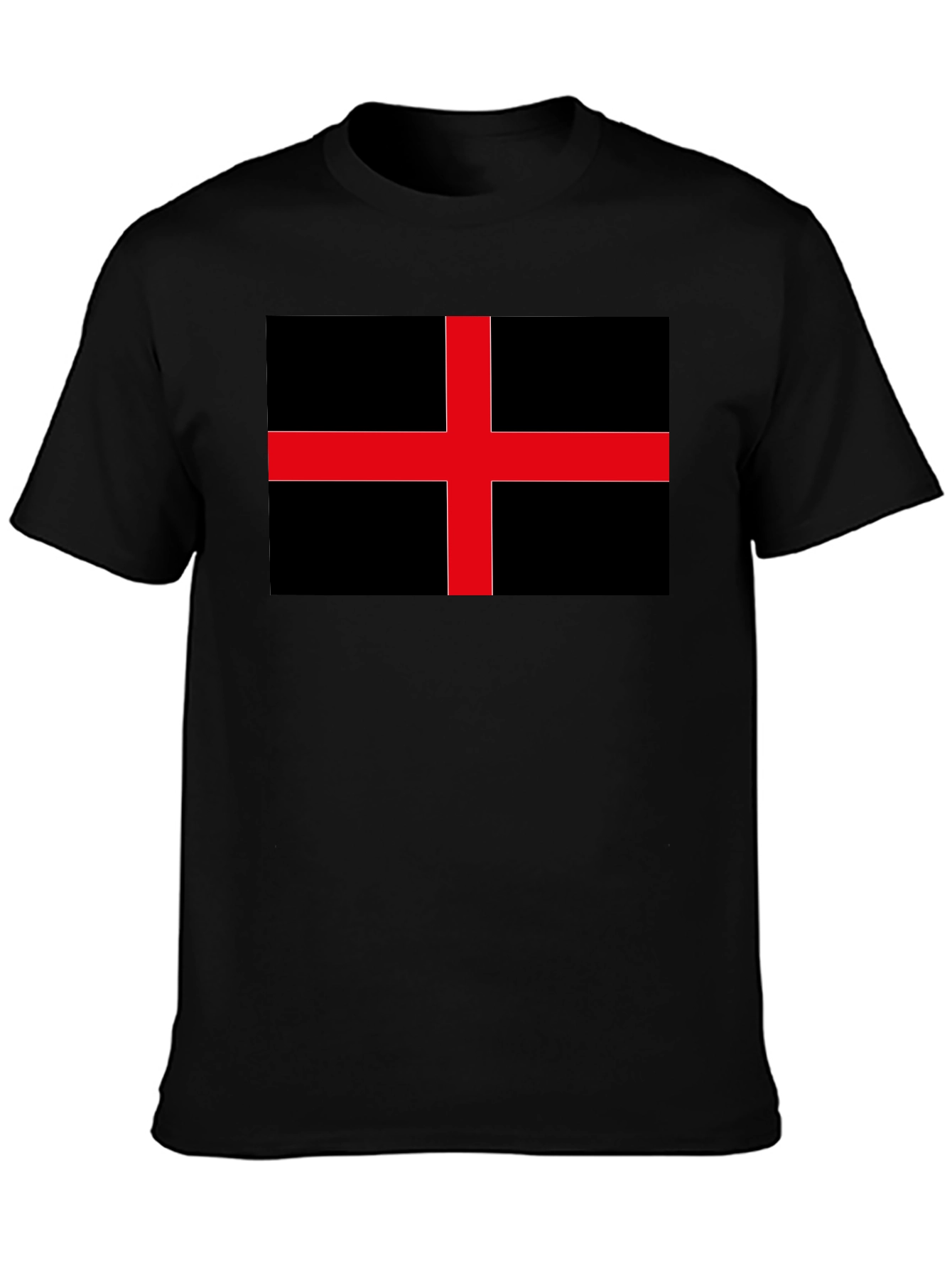 Black Black Flag Red Cross Graphic Tee view 3