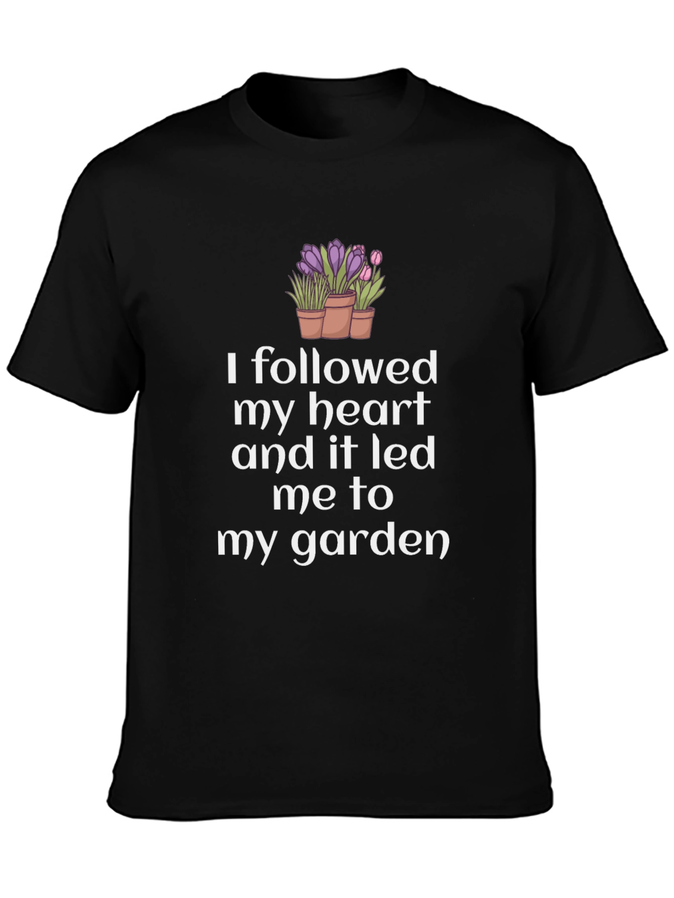 Follow Your Heart Garden T-Shirt - Black - 3