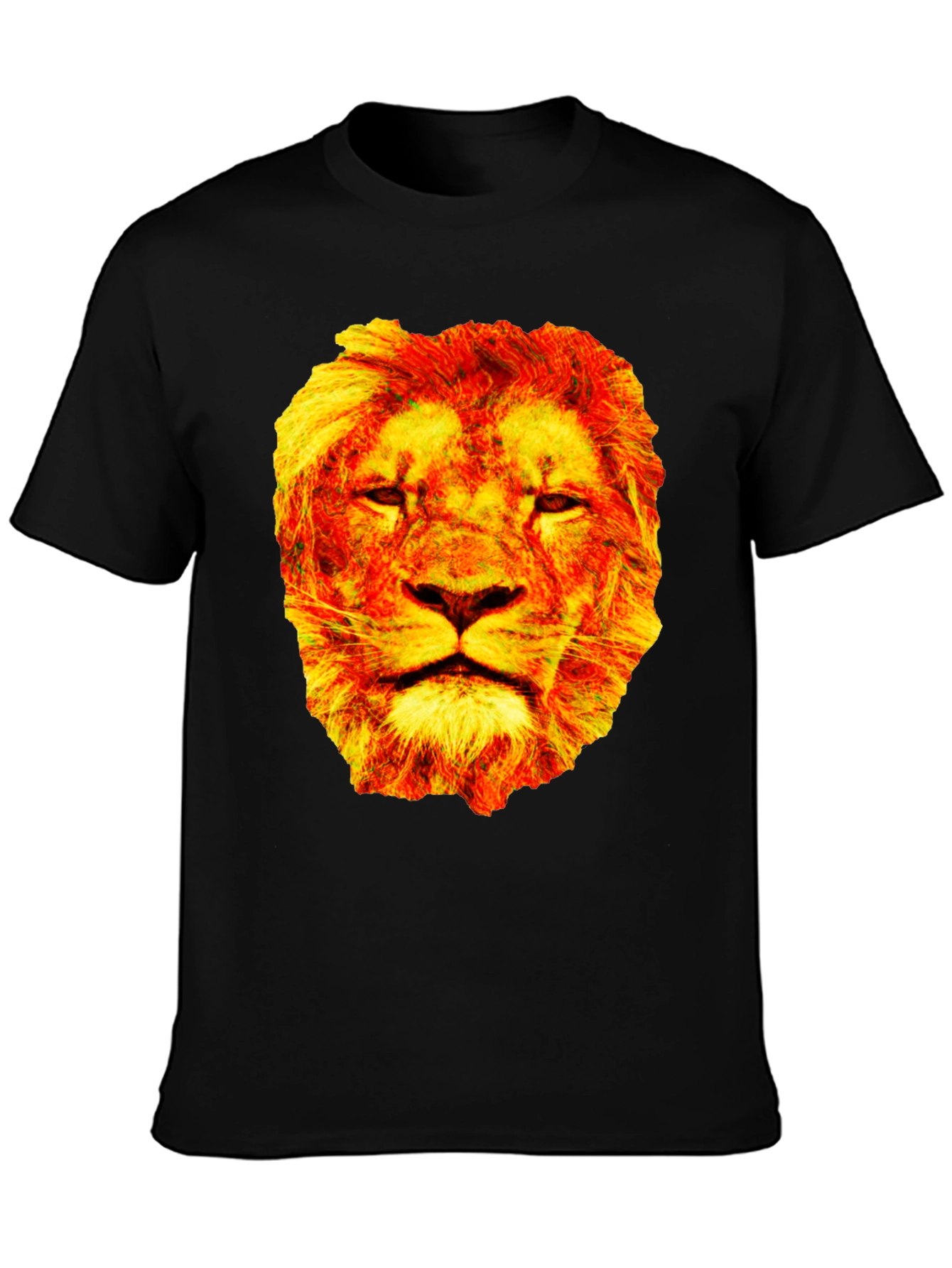 Black Lion Graphic Black T-Shirt view 3