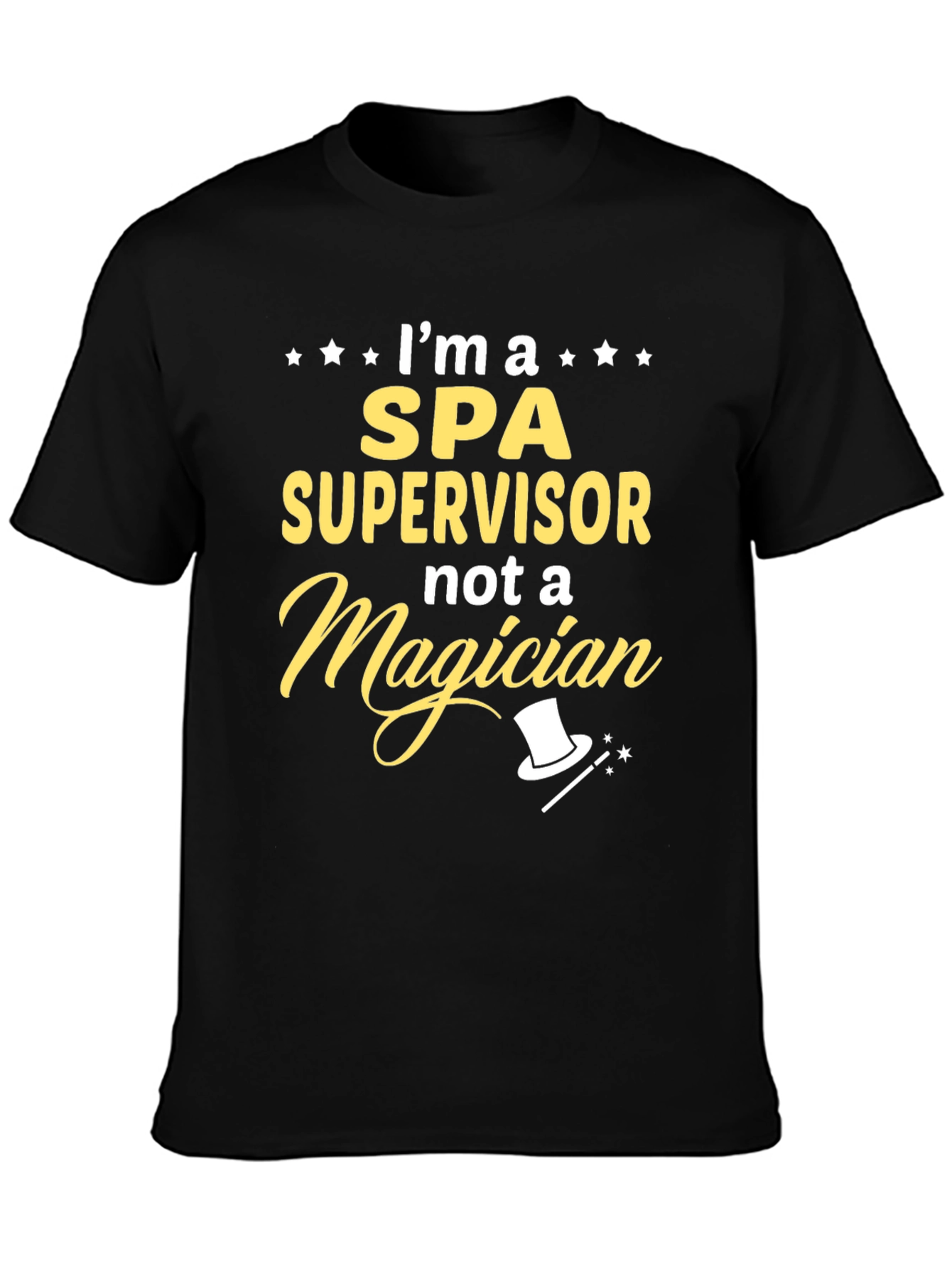 Black Spa Supervisor Novelty T-Shirt view 3