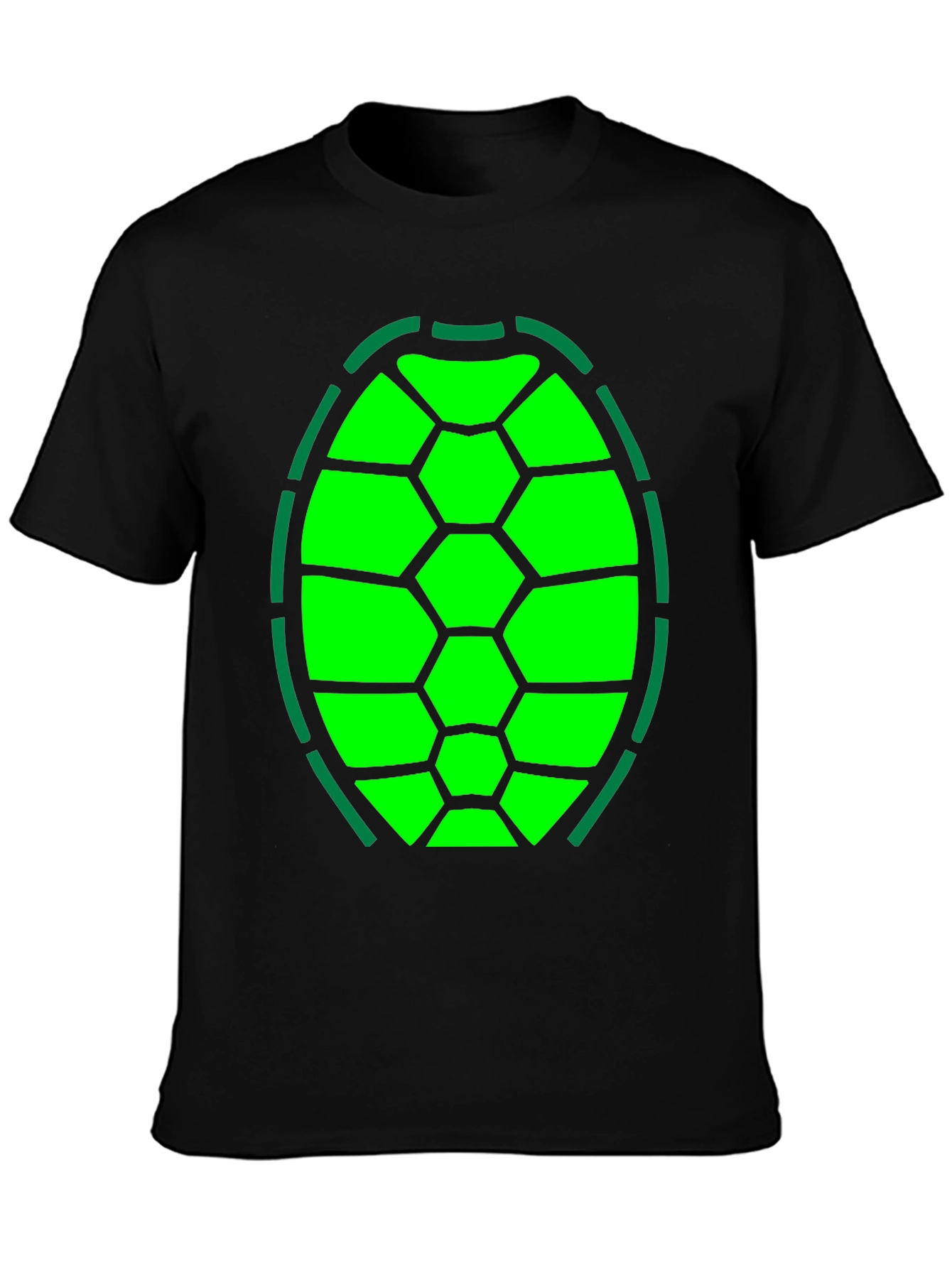 Black Turtle Shell T-Shirt - Funny Costume Tee view 3