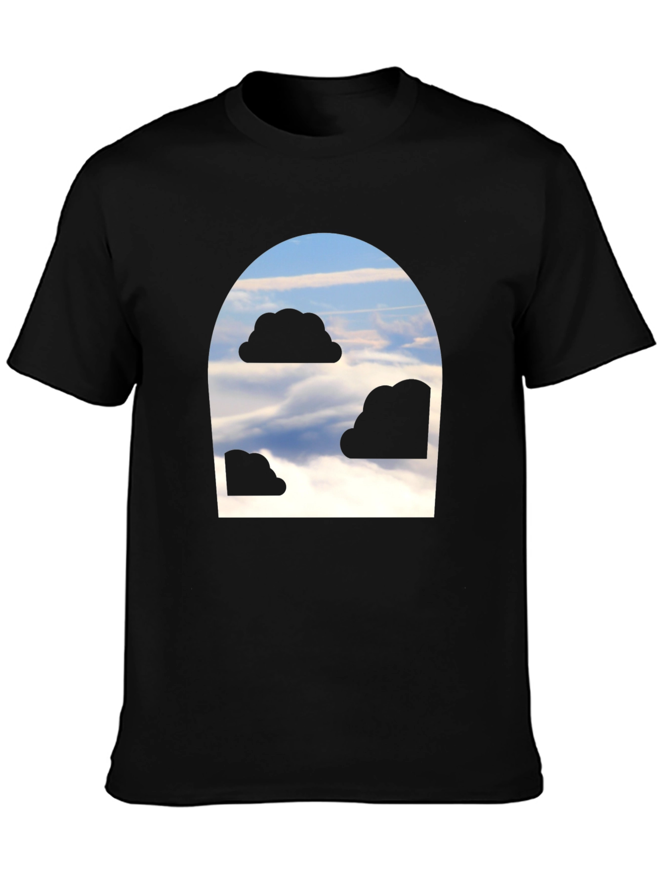 Black Cloud Portal Graphic Tee - Unique Design view 3