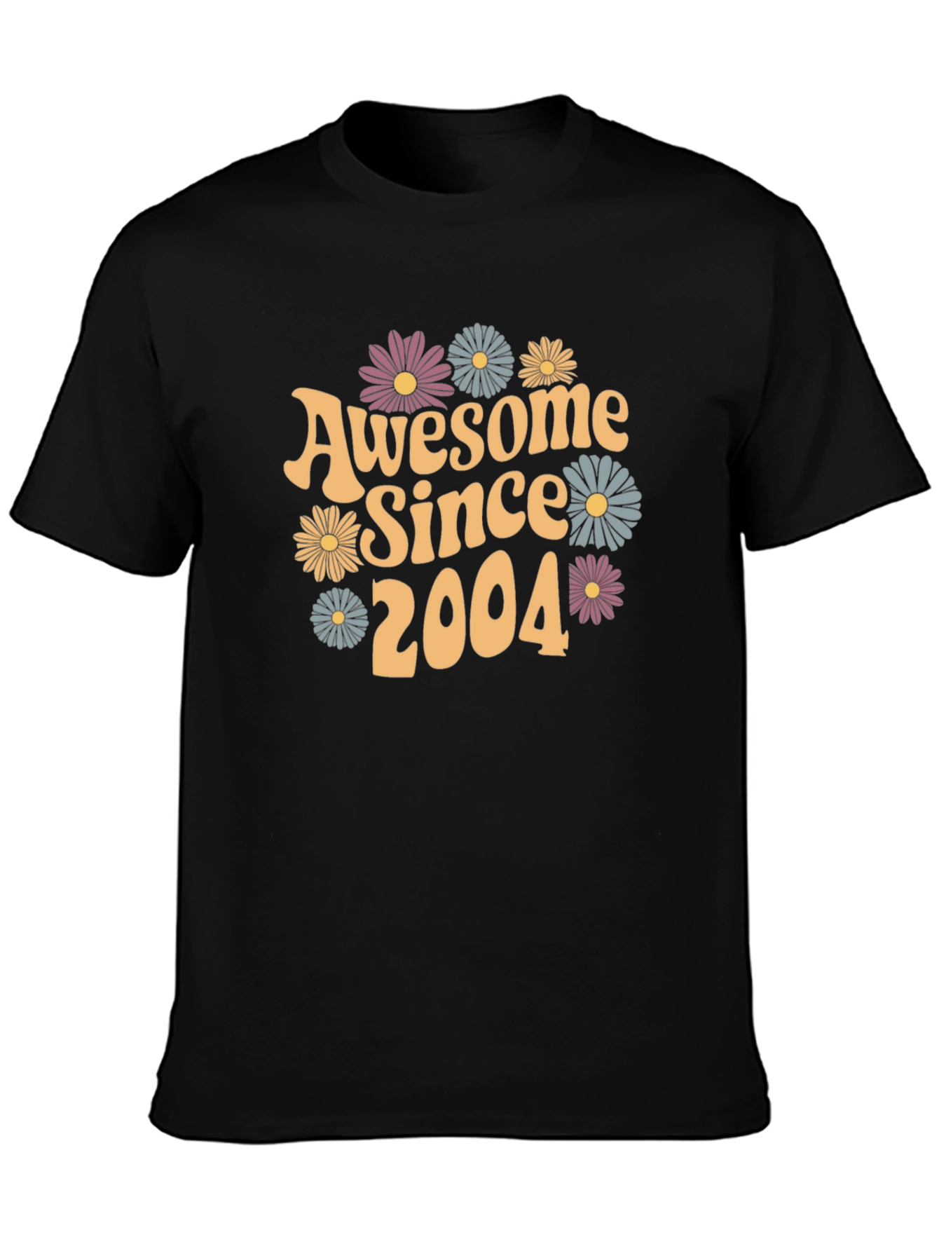 Black Awesome Since 2004 Graphic Tee view 3