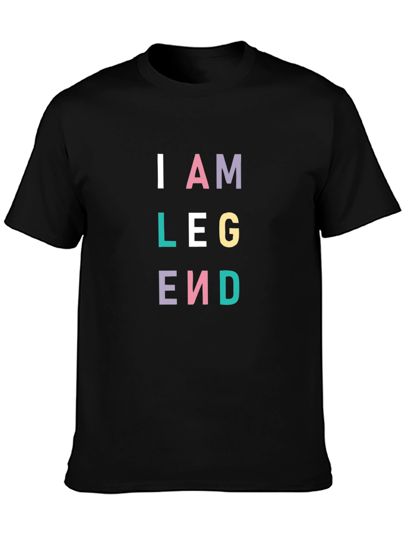 Black I Am Legend Graphic Tee - Stylish & Trendy view 3
