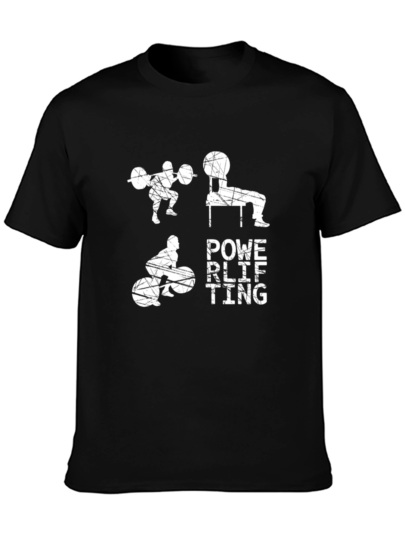 Black Powerlifting Black T-Shirt view 3