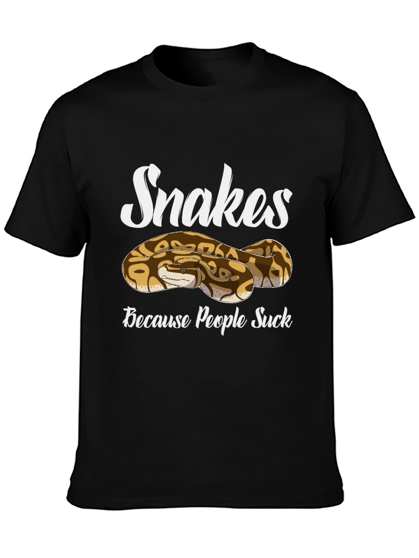 Black Snakes Because People Suck T-Shirt view 3