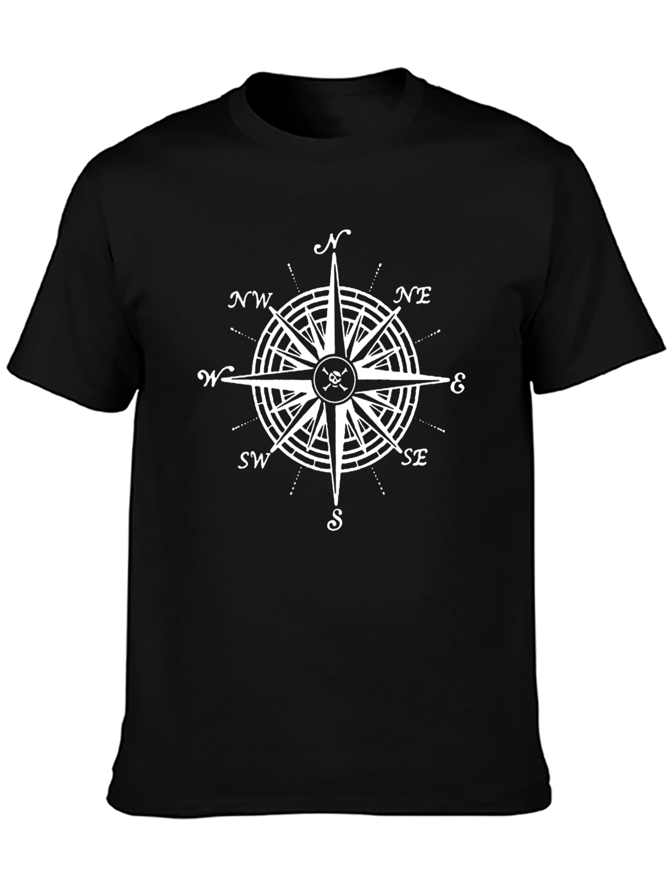 Compass Rose Graphic T-Shirt - Pirate Nautical Style - 3