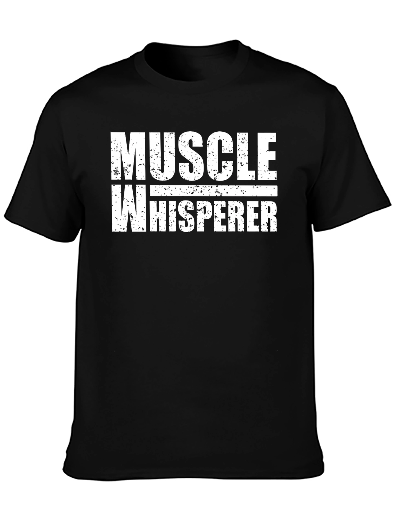 Black Muscle Whisperer Graphic T-Shirt - Black Cotton Tee view 3