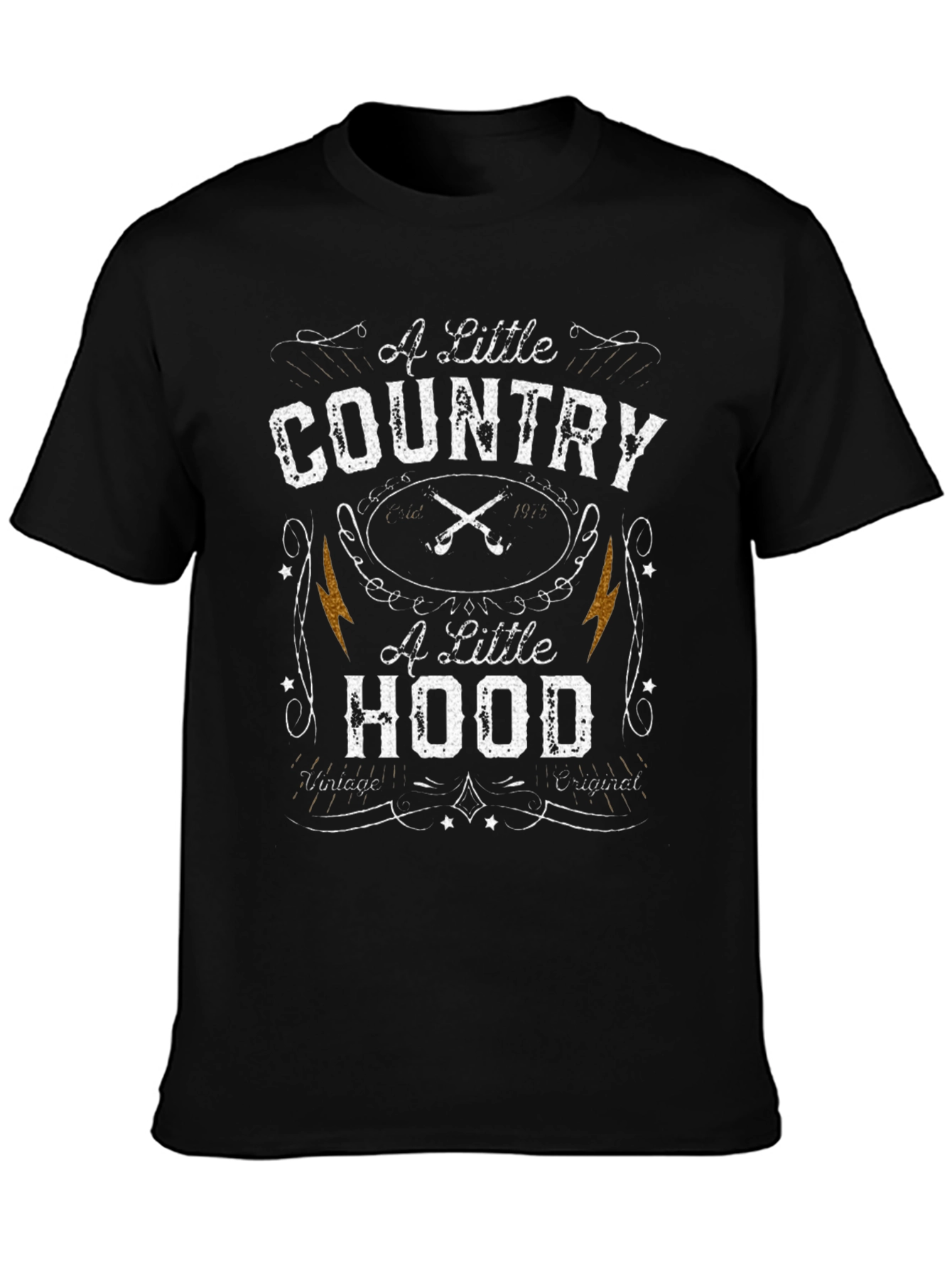 Black Country Hood T-Shirt - Vintage Graphic Tee view 3
