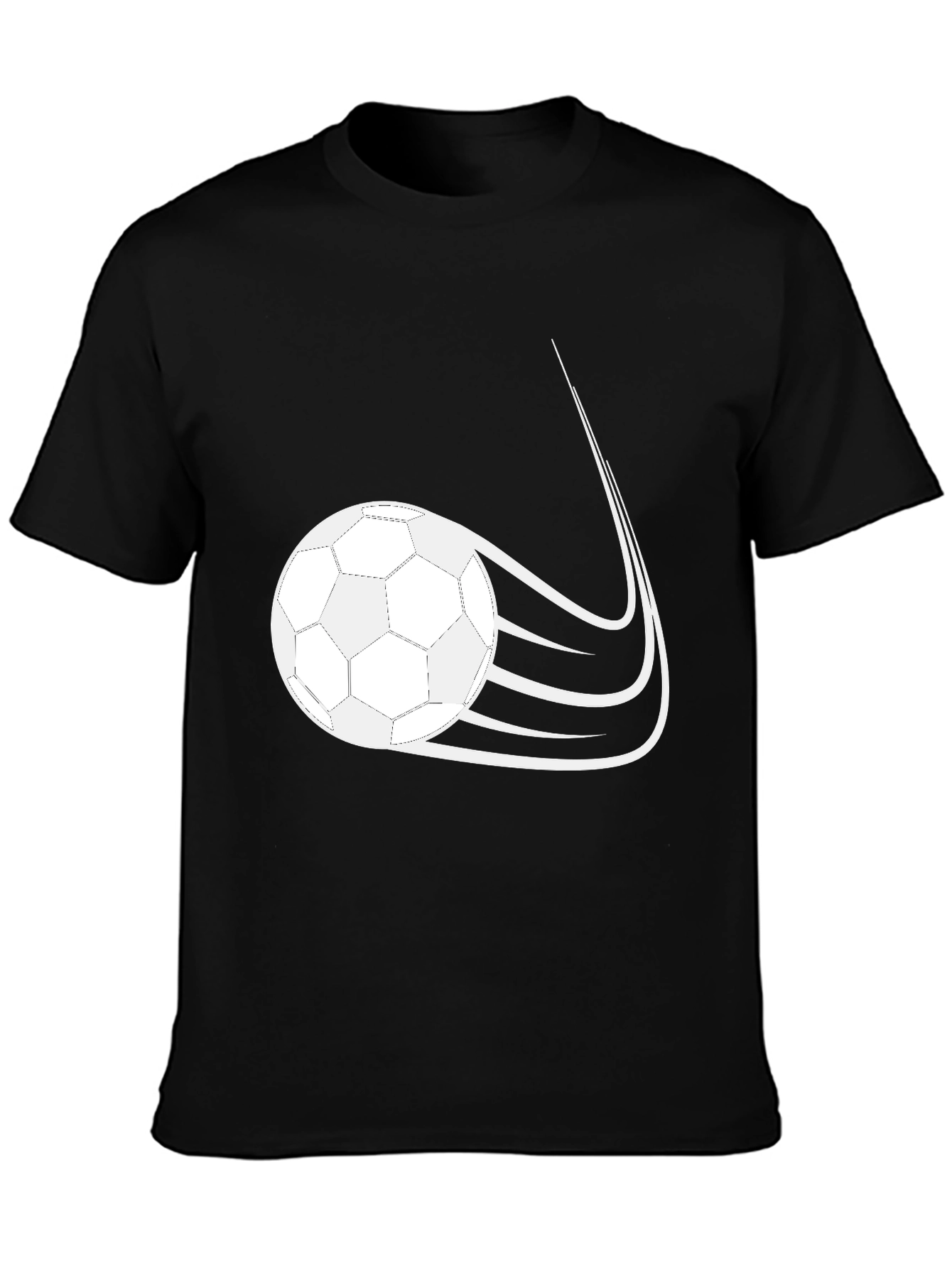 Soccer Ball Graphic Black T-Shirt - 3