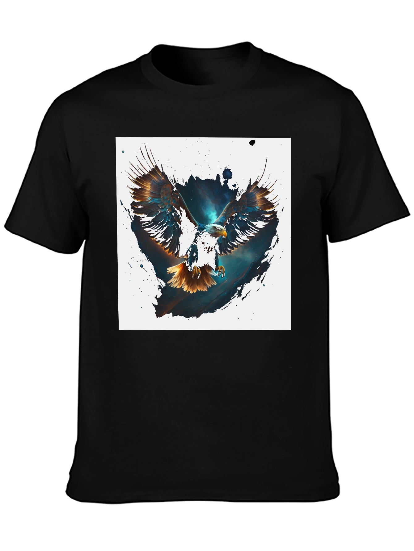 Black Eagle Graphic Tee - Men's Black T-Shirt view 3