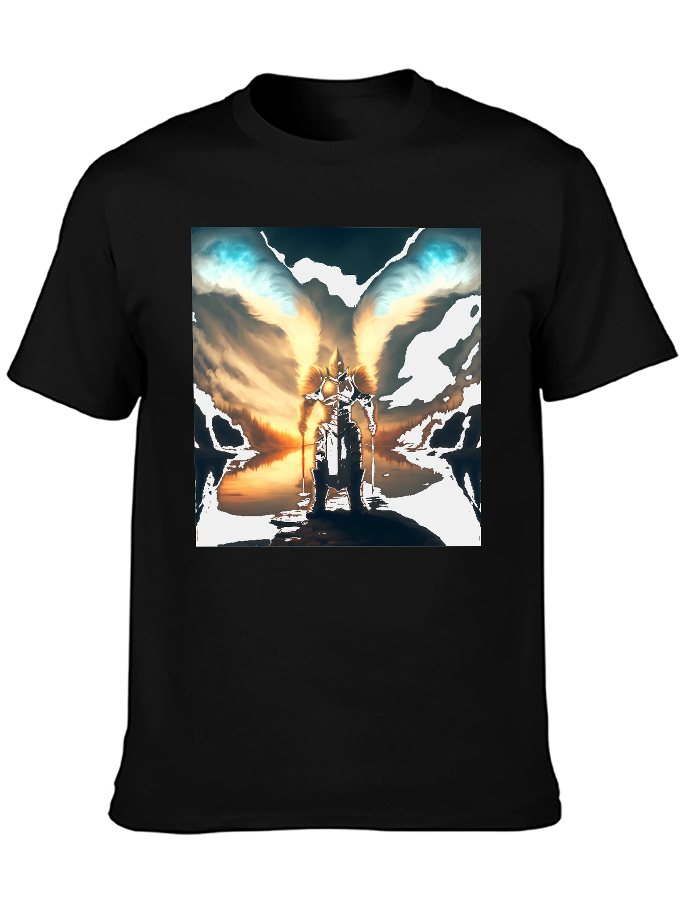 Black Winged Warrior Graphic Tee view 3