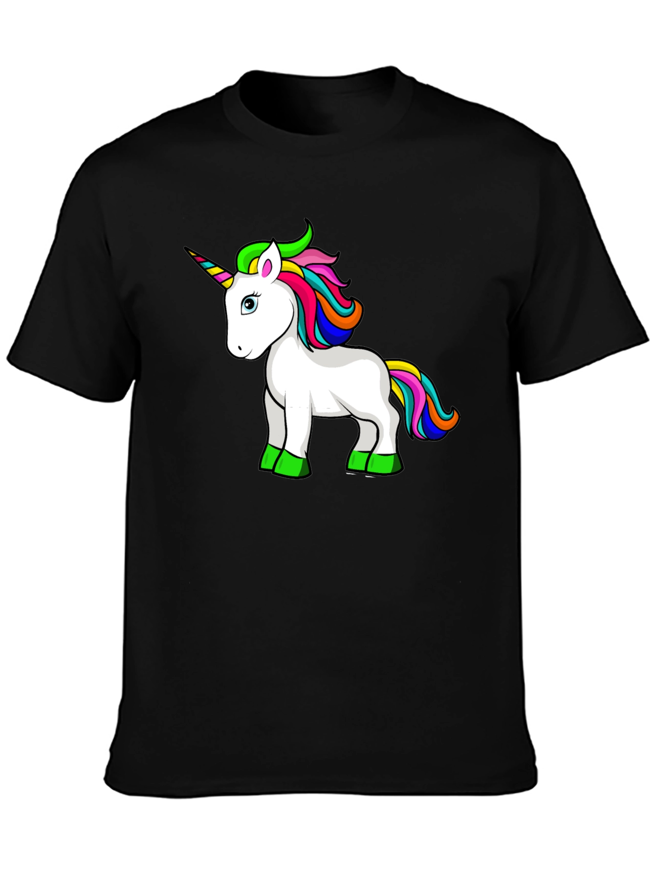 Black Unicorn Graphic Tee - Fun & Stylish Black T-Shirt view 3