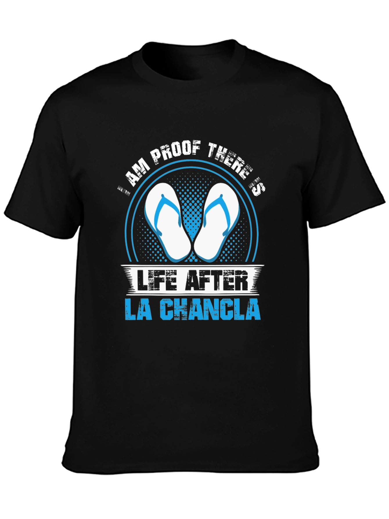Black Am Proof There's Life After La Chancla T-Shirt view 3