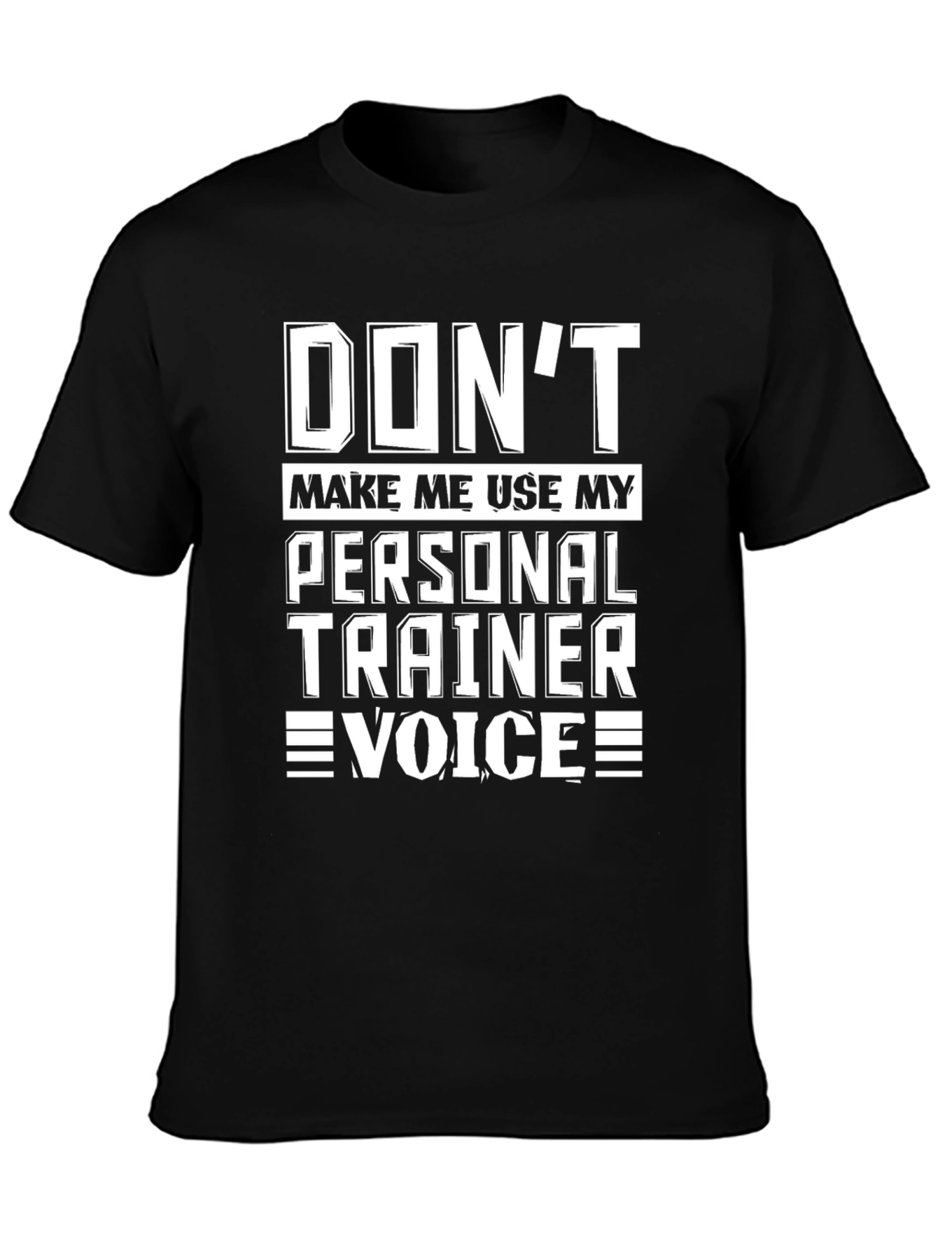 Black Funny Personal Trainer Black T-Shirt view 3