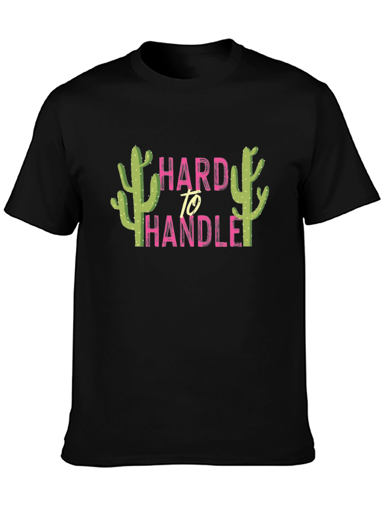 Black Hard To Handle Cactus Graphic Tee - Black view 3