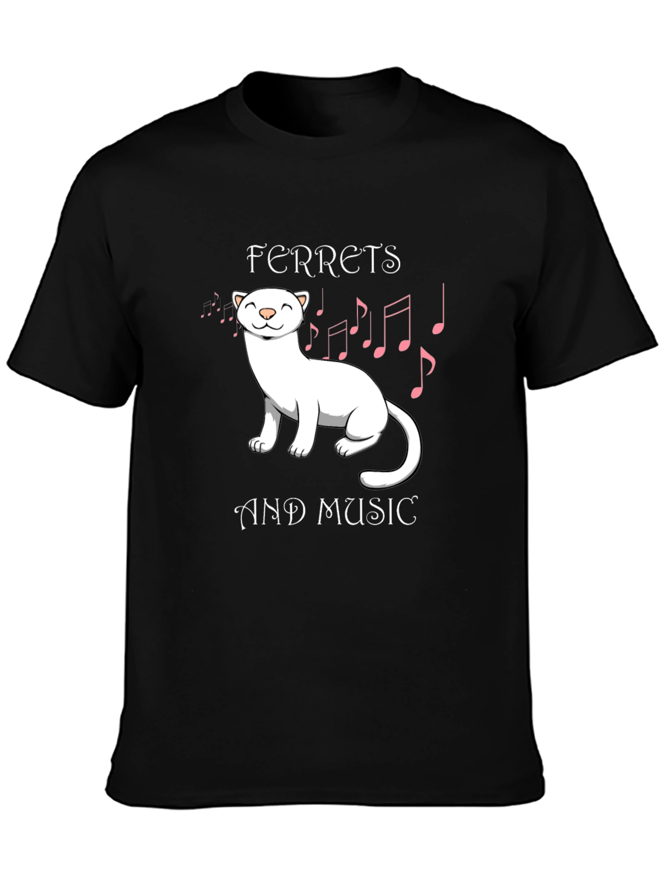 Black Ferret and Music Graphic Tee view 3