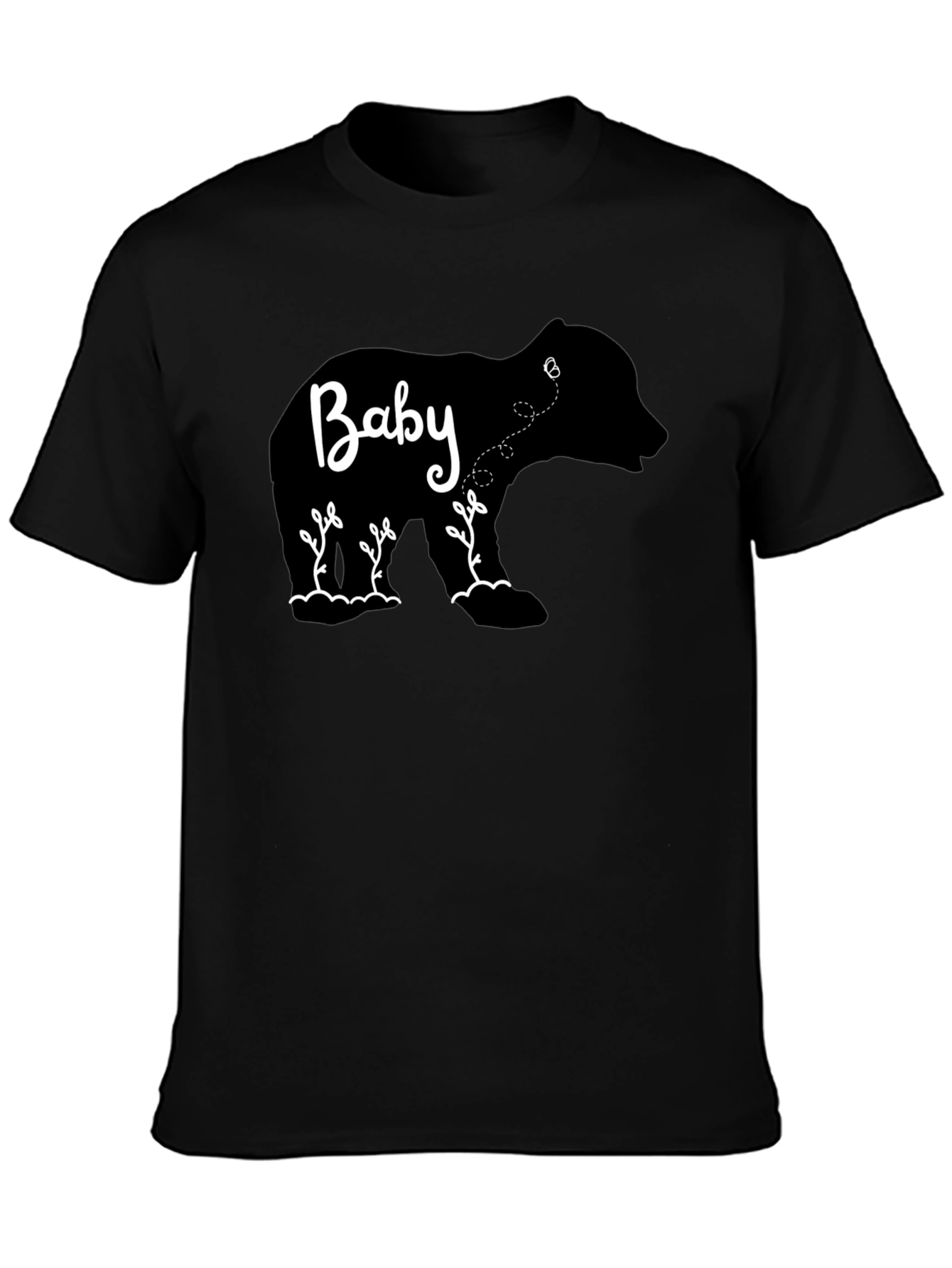 Black Baby Bear Tee - Cute Animal Graphic T-Shirt view 3