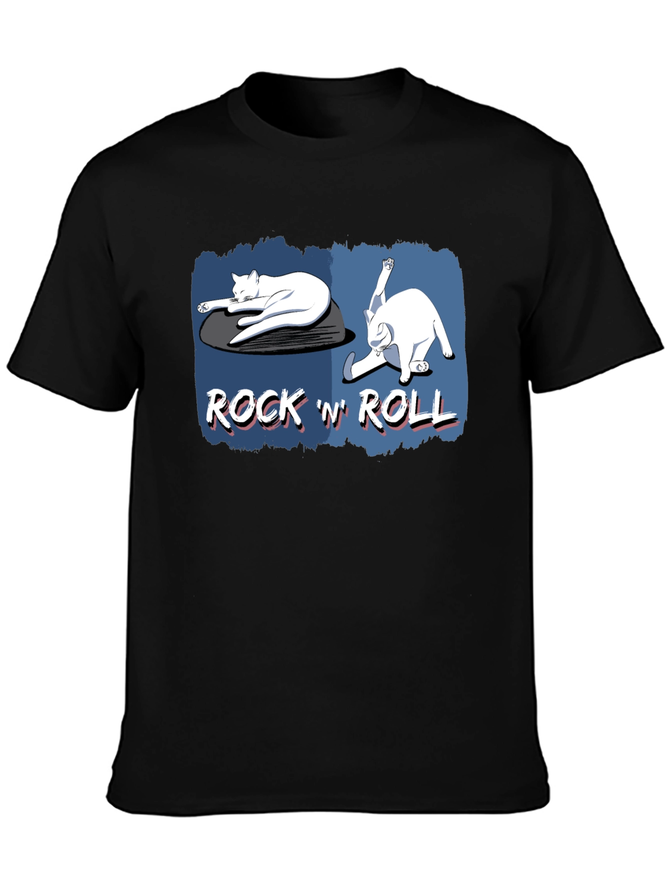 Black Rock 'N' Roll Cat Graphic Tee view 3